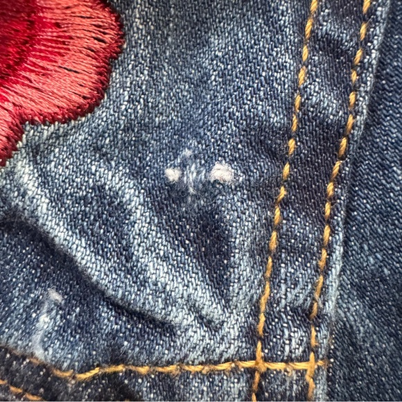 A.n.a.-A New Approach Embroidered Floral Rose Long Sleeve Denim Jacket Size M - Picture 7 of 11